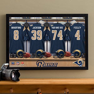 Personalized St. Louis Rams NFL Locker Room Canvas Print - 10909