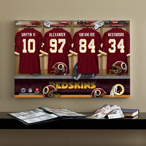 Personalized Washington Redskins NFL Locker Room Canvas Print - 10911