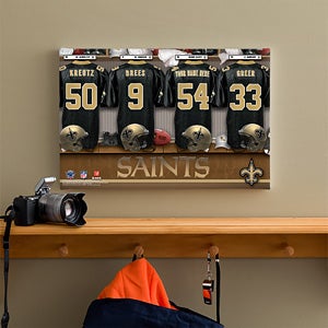 Personalized New Orleans Saints NFL Locker Room Canvas Print - 10912