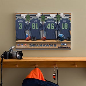 Personalized Seattle Seahawks NFL Locker Room Canvas Print - 10913