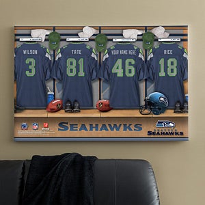 Personalized Seattle Seahawks NFL Locker Room Canvas Print - 10913
