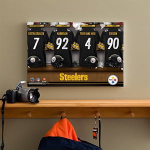 Personalized Pittsburgh Steelers NFL Locker Room Canvas Print - 10914
