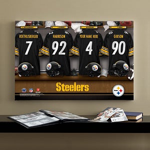 Personalized Pittsburgh Steelers NFL Locker Room Canvas Print - 10914