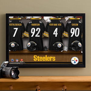 Personalized Pittsburgh Steelers NFL Locker Room Canvas Print - 10914