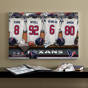 Personalized Houston Texans NFL Locker Room Canvas Print - 10915