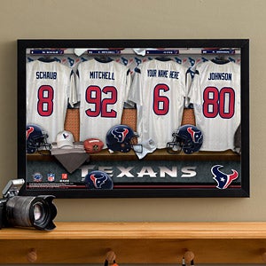 Personalized Houston Texans NFL Locker Room Canvas Print - 10915