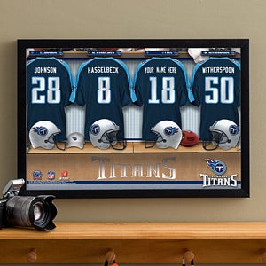 Personalized Tennessee Titans NFL Locker Room Canvas Print - 10916