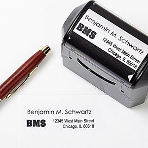 Personalized Return Address Stamp - Name & Initials - 10921