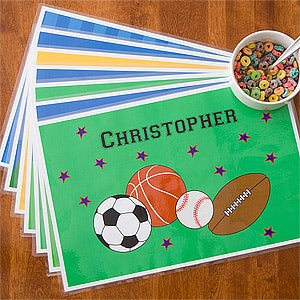 Boys Personalized Meal Time Placemat - 10940