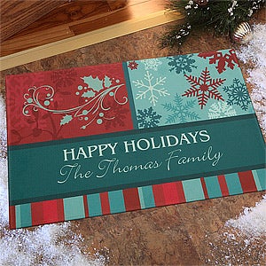 Personalized Holiday Doormats - Happy Holidays - 10954
