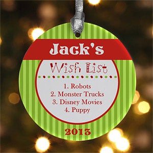 Personalized Christmas Ornaments - Gift Wishlist - 10958