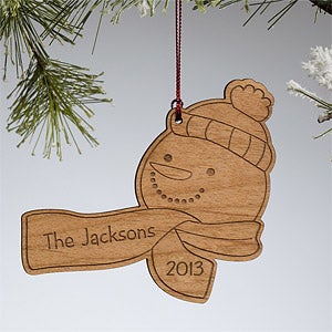 Personalized Christmas Ornaments - Holiday Snowman - 10967