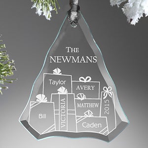 Personalized Christmas Ornaments - Presents Under The Christmas Tree - 10970