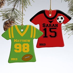 Personalized Christmas Ornaments - Sports Jersey - 10976