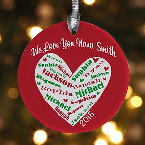Personalized Christmas Ornaments - Heart of Love - 10987