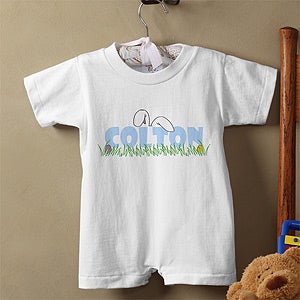 Personalized Easter Baby Clothes - Bunny Ears Baby Romper