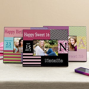 Personalized Birthday Picture Frames - Trendy Birthday Girl - 11011