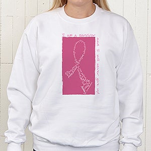 Personalized Breast Cancer Awareness Pink Ribbon Clothing - Never Give Up - 11012