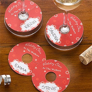 Personalized Wine Tags - Christmas Cheer - 11093