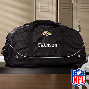 Personalized Baltimore Ravens Rolling Duffel Bags - 11114