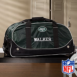 Personalized New York Jets Rolling Duffel Bags - 11120