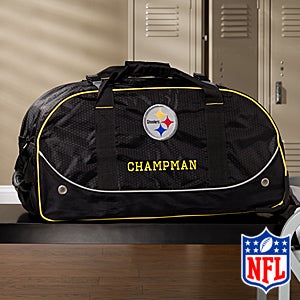 Personalized Pittsburgh Steelers Rolling Duffel Bags - 11122