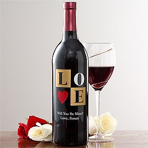 Personalized Romantic Wine Bottles  - 11166D
