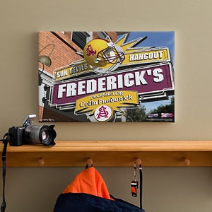 Arizona State Sun Devils Collegiate Football Personalized Pub Sign Canvas - 11169