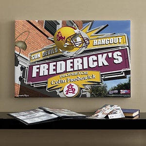 Arizona State Sun Devils Collegiate Football Personalized Pub Sign Canvas - 11169