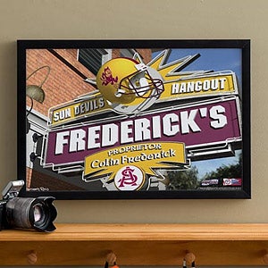 Arizona State Sun Devils Collegiate Football Personalized Pub Sign Canvas - 11169