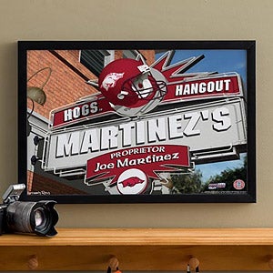Arkansas Razorbacks Collegiate Football Personalized Pub Sign Canvas - 11173