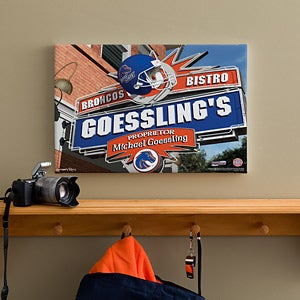 Boise State Broncos Collegiate Football Personalized Pub Sign Canvas - 11175