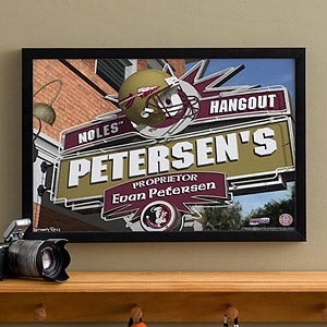Florida State Seminoles Collegiate Football Personalized Pub Sign Canvas - 11176
