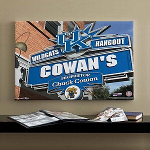 Kentucky Wildcats Collegiate Football Personalized Pub Sign Canvas - 11182