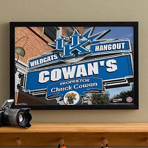Kentucky Wildcats Collegiate Football Personalized Pub Sign Canvas - 11182