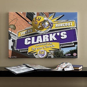 LSU Tigers Collegiate Collegiate Football Personalized Pub Sign Canvas - 11183