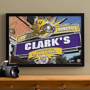 LSU Tigers Collegiate Collegiate Football Personalized Pub Sign Canvas - 11183