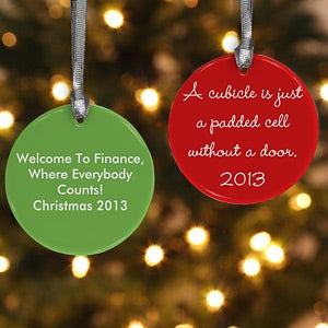 Personalized Professional Quote Holiday Ornaments - 11194