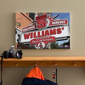 North Carolina State Wolfpack Collegiate Football Personalized Pub Sign Canvas - 11199
