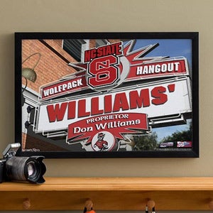 North Carolina State Wolfpack Collegiate Football Personalized Pub Sign Canvas - 11199