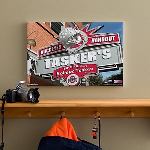 Ohio State Buckeyes Collegiate Football Personalized Pub Sign Canvas - 11200