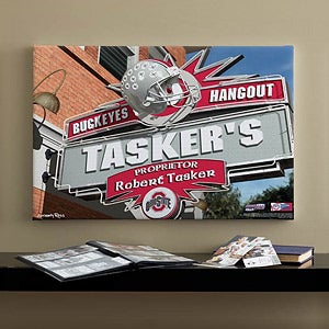 Ohio State Buckeyes Collegiate Football Personalized Pub Sign Canvas - 11200