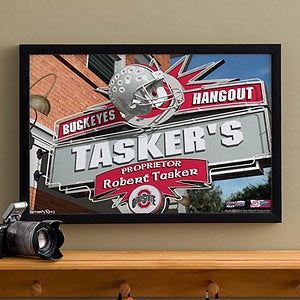 Ohio State Buckeyes Collegiate Football Personalized Pub Sign Canvas - 11200