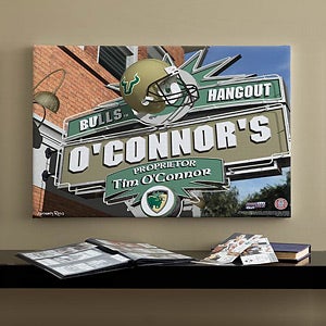 South Florida Bulls Collegiate Football Personalized Pub Sign Canvas - 11203