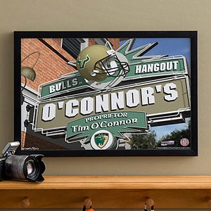 South Florida Bulls Collegiate Football Personalized Pub Sign Canvas - 11203