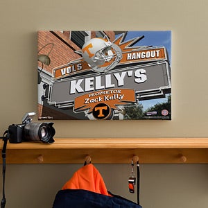 Tennessee Vols Collegiate Football Personalized Pub Sign Canvas - 11205