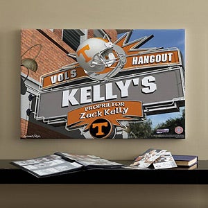 Tennessee Vols Collegiate Football Personalized Pub Sign Canvas - 11205