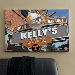 Tennessee Vols Collegiate Football Personalized Pub Sign Canvas - 11205
