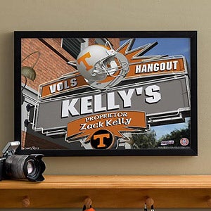 Tennessee Vols Collegiate Football Personalized Pub Sign Canvas - 11205