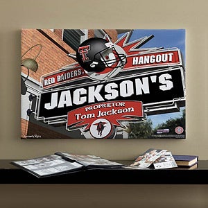 Texas Tech Red Raiders Collegiate Football Personalized Pub Sign Canvas - 11207